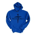 thumbnail image 1 of Mens Christian Hoodie Redeemed Nail Cross Hooded Sweatshirt Hoodie-Royal Blue-small, 1 of 4