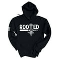 thumbnail image 1 of Mens Christian Hoodie Rooted In Christ Cross Hooded Sweatshirt Hoodie-Black-medium, 1 of 4
