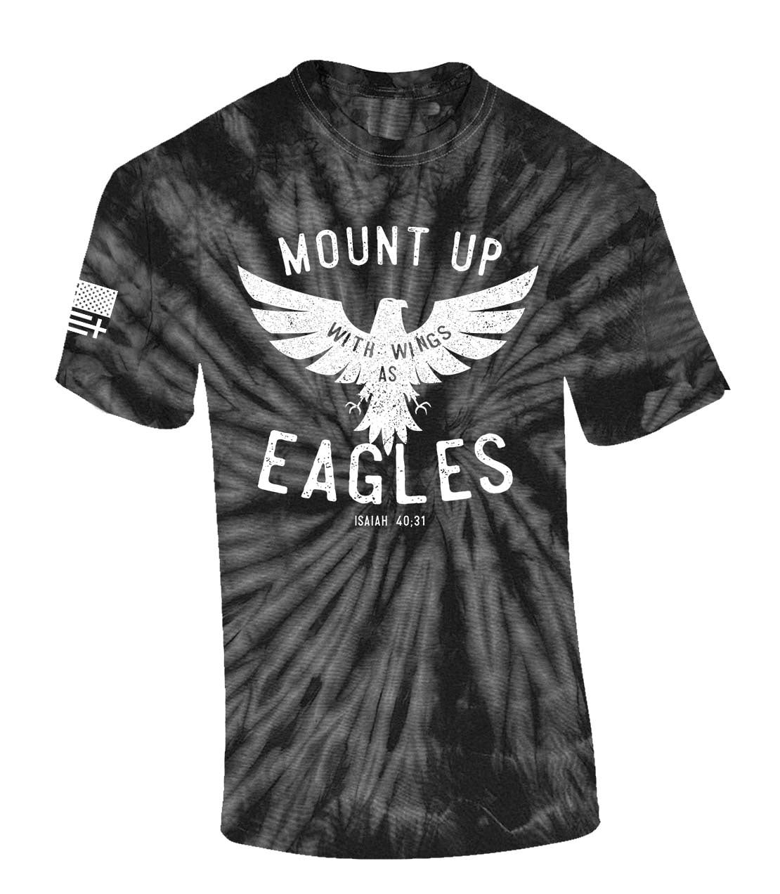 Mens Christian Mount Up Like Eagles Isaiah 40:31 Short Sleeve T