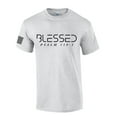 thumbnail image 1 of Mens Christian Shirt Blessed Psalm 119:1 Short Sleeve T-shirt Graphic Tee-Ash Grey-6xl, 1 of 4