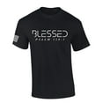 thumbnail image 1 of Mens Christian Shirt Blessed Psalm 119:1 Short Sleeve T-shirt Graphic Tee-Black-medium, 1 of 4