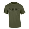 thumbnail image 1 of Mens Christian Shirt Blessed Psalm 119:1 Short Sleeve T-shirt Graphic Tee-Military Green-xxxl, 1 of 4