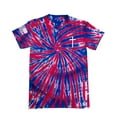 thumbnail image 1 of Mens Christian Shirt Faith Cross Crest American Flag Sleeve T-shirt Graphic Tee-Union Jack Tie Dye-xxxl, 1 of 1