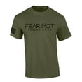 thumbnail image 1 of Mens Christian Shirt Fear Not Isaiah 41:10 Short Sleeve T-shirt Graphic Tee-Military Green-4xl, 1 of 4
