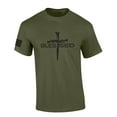 thumbnail image 1 of Mens Christian Shirt Nail Cross Blessed Short Sleeve T-shirt Graphic Tee-Military Green-medium, 1 of 4