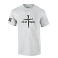 thumbnail image 1 of Mens Christian Shirt Nail Cross Chosen Short Sleeve T-shirt Graphic Tee-Sports Grey-medium, 1 of 4