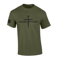 thumbnail image 1 of Mens Christian Shirt Nail Cross Redemption Short Sleeve T-shirt Graphic Tee-Military Green-xxl, 1 of 4