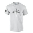 thumbnail image 1 of Mens Christian Shirt Nail Cross Set Free Short Sleeve T-shirt Graphic Tee-Sports Grey-xxl, 1 of 4