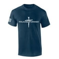 thumbnail image 1 of Mens Christian Shirt Nail Cross Transformed Short Sleeve T-shirt Graphic Tee-Heather Navy-xl, 1 of 4