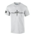 thumbnail image 1 of Mens Christian Shirt Nail Cross Transformed Short Sleeve T-shirt Graphic Tee-Sports Grey-xxxl, 1 of 4
