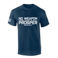 thumbnail image 1 of Mens Christian Shirt No Weapon Formed Against Me Shall Prosper Isaiah 54:17 Scripture Flag Sleeve Short Sleeve T-shirt Graphic Tee-Heather Navy-xxxl, 1 of 4