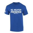 thumbnail image 1 of Mens Christian Shirt No Weapon Formed Against Me Shall Prosper Isaiah 54:17 Scripture Flag Sleeve Short Sleeve T-shirt Graphic Tee-Heather Royal-5xl, 1 of 4
