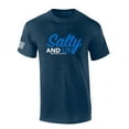 thumbnail image 1 of Mens Christian Shirt Salty and Lit Matthew 5:13-14 Scripture Flag Sleeve Short Sleeve T-shirt Graphic Tee-Heather Navy-xxl, 1 of 4