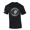 thumbnail image 1 of Mens Christian Shirt Soldier of Christ 2 Timothy 2:1-3 Christian Flag Sleeve Short Sleeve T-shirt Graphic Tee-Black-xxxl, 1 of 4