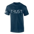 thumbnail image 1 of Mens Christian Shirt Trust in Christ Psalms 91:2 Short Sleeve T-shirt Graphic Tee-Heather Navy-large, 1 of 4