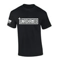 thumbnail image 1 of Mens Christian Shirt Unashamed Scripture American Flag Sleeve T-shirt Graphic Tee-Black-6xl, 1 of 4