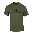 thumbnail image 1 of Mens Christian Shirt Whosoever John 3:16 Scripture Scripture American Flag Sleeve T-shirt Graphic Tee-Military Green-small, 1 of 4