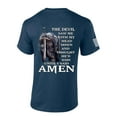 thumbnail image 1 of Mens Christian T-shirt Devil Thought He'd Won Short Sleeve T-shirt-Heather Navy-medium, 1 of 4