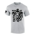 thumbnail image 1 of Mens Christian T-shirt Man of Faith Corinthians 16:13 Short Sleeve T-shirt-Sports Grey-4xl, 1 of 1