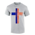 thumbnail image 1 of Mens Christian Tshirt Florida Football and Jesus Orange and Blue Team Color Short Sleeve T-shirt-Sports Grey-medium, 1 of 1