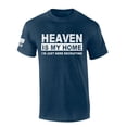 thumbnail image 1 of Mens Christian Tshirt Heaven Is My Home Short Sleeve T-shirt-Heather Navy-5xl, 1 of 1