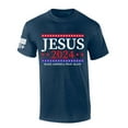 thumbnail image 1 of Mens Christian Tshirt Jesus 2024 Make America Pray Again Short Sleeve T-shirt Graphic Tee-Heather Navy-large, 1 of 1