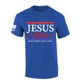 thumbnail image 1 of Mens Christian Tshirt Jesus 2024 Make America Pray Again Short Sleeve T-shirt Graphic Tee-Heather Royal-large, 1 of 1