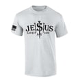 thumbnail image 1 of Mens Christian Tshirt Jesus Saved My Life 3 Nails Short Sleeve T-shirt Graphic Tee-Ash Grey-xxl, 1 of 1