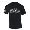 thumbnail image 1 of Mens Christian Tshirt Jesus Saved My Life 3 Nails Short Sleeve T-shirt Graphic Tee-Black-medium, 1 of 1