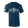 thumbnail image 1 of Mens Christian Tshirt Jesus Saved My Life 3 Nails Short Sleeve T-shirt Graphic Tee-Heather Navy-small, 1 of 1