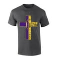 thumbnail image 1 of Mens Christian Tshirt Louisiana Football and Jesus Team Color Short Sleeve T-shirt-Heather Grey-5xl, 1 of 1