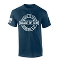 thumbnail image 1 of Mens Christian Tshirt Made in the Image of God Short Sleeve T-shirt Graphic Tee-Heather Navy-small, 1 of 1