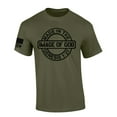 thumbnail image 1 of Mens Christian Tshirt Made in the Image of God Short Sleeve T-shirt Graphic Tee-Military Green-medium, 1 of 1