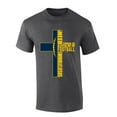 thumbnail image 1 of Mens Christian Tshirt Michigan Football and Jesus Team Color Short Sleeve T-shirt-Heather Grey-xxxl, 1 of 1