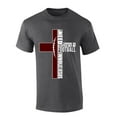 thumbnail image 1 of Mens Christian Tshirt Texas Football and Jesus Maroon Team Color Short Sleeve T-shirt-Heather Grey-xxl, 1 of 1
