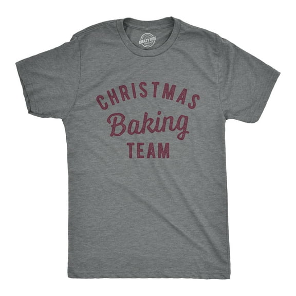 Mens Christmas Baking Team T Shirt Funny Xmas Party Family Novelty Graphic Tee for Guys Graphic Tees