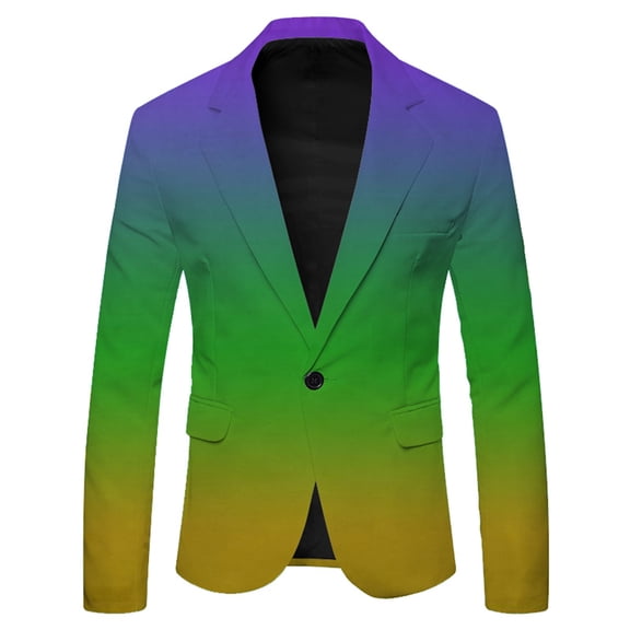 Mens Christmas Blazer Xmas Party Dinner Prom Printed Suit Jacket One Button Cotton Casual Sports Coats with Pockets