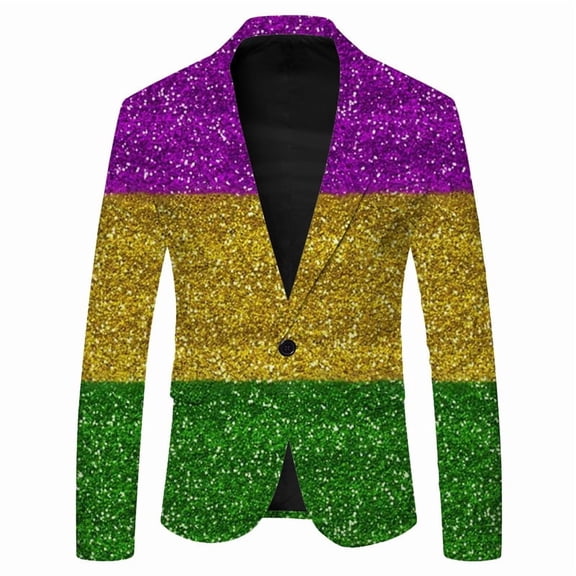 Mens Christmas Blazer Xmas Party Dinner Prom Printed Suit Jacket One Button Cotton Casual Sports Coats with Pockets