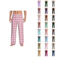 thumbnail image 1 of Mens Christmas Buffalo Plaid Pajama Pants Tall Pajama Pants For Couples,Christmas Valentines Birthday Pajama Bottoms, 1 of 4
