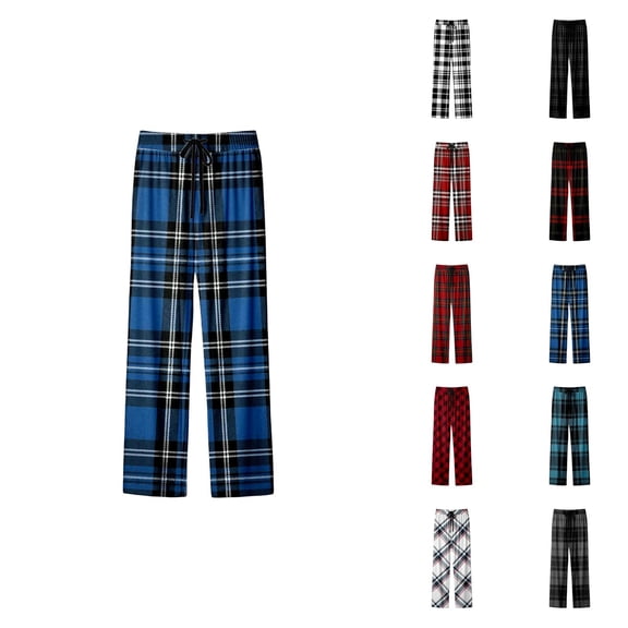 Mens Christmas Buffalo Plaid Pajama Pants Tall Pajama Pants For Couples,Christmas Valentines Birthday Pajama Bottoms