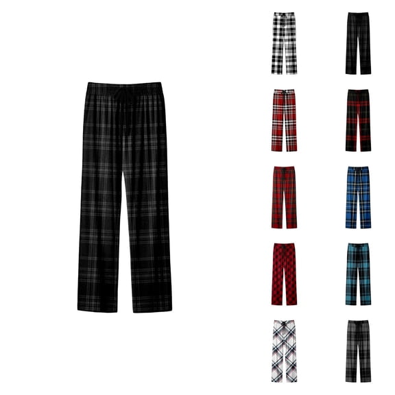 Mens Christmas Buffalo Plaid Pajama Pants Tall Pajama Pants For Couples,Christmas Valentines Birthday Pajama Bottoms