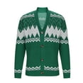 thumbnail image 1 of Mens Christmas Cardigan Sweater 2025 Vintage Printed Shawl Collar Open Front Knit Long Sleeve Loose Fit Casual Winter Fall Coat Soft Textured Holiday Pullover, 1 of 5