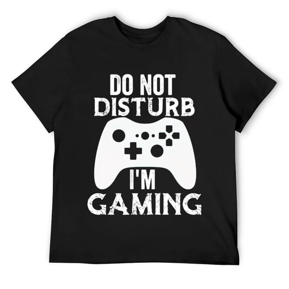 Mens Christmas Do Not Disturb I'm Gaming T-Shirt Video Game Gamer T Shirt Black Large