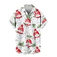 thumbnail image 1 of Mens Christmas Hawaiian Shirts Party Short Sleeve Button Down Shirt Turndown Collar Blouse, 1 of 5