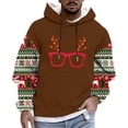 thumbnail image 1 of Mens Christmas Hoodie Funny Reindeer Print Pullover Plus Size Vintage Aztec Graphic Sweatshirt, 1 of 4