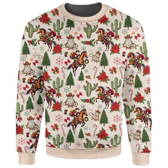 Mens Christmas Hoodless Hoodie Stand Collar Long Sleeve Soft Mens Work Clothing,Beige,S