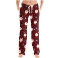 thumbnail image 1 of Mens Christmas Pajama Pants Big & Tall Sleep Lounge Pants Drawstring Holiday Xmas Pjs Bottoms White, 3XL, 1 of 7
