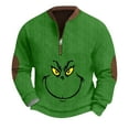 thumbnail image 1 of Mens Christmas Shirt Long Sleeve Tacky Christmas Sweatshirt Men Green M, 1 of 4