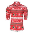 thumbnail image 1 of Mens Christmas Shirt Xmas Holiday Party Shirts Long Sleeve Snow Print Christmas Tree Shirt, 1 of 9