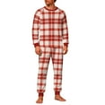 thumbnail image 1 of Mens Christmas Sleepwear Set Xmas Shirt and Pants Plaid Print Pajama Set Lightweight Nightwear Relaxed Fit Loungewear, 1 of 5